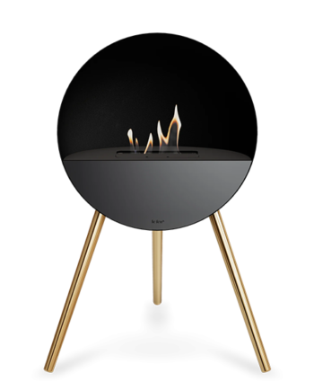 Le Feu Eye Bioethanolpejs   Sort Rose Gold Ben Sort Top Sort Front  : Erling Christensen Møbler
