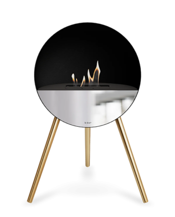 Le Feu Eye Bioethanolpejs   Sort Rose Gold Ben Sort Top Spejl Front  : Erling Christensen Møbler