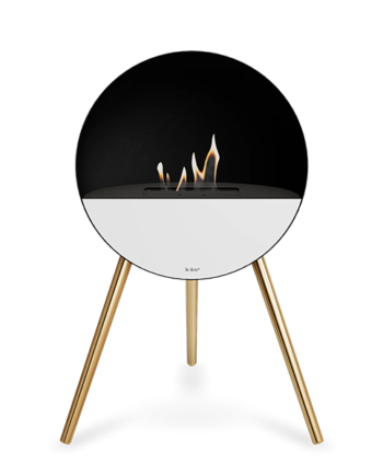 Le Feu Eye Bioethanolpejs   Sort  Rose Gold Sort Top Hvid Front  : Erling Christensen Møbler