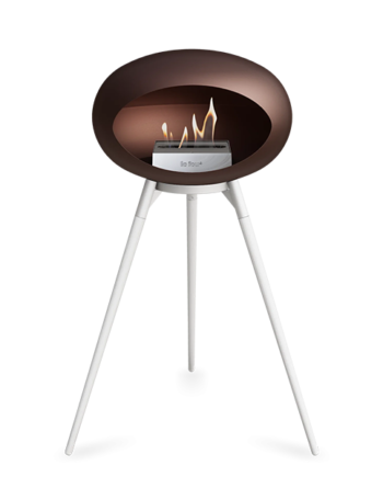 Le Feu Ground Wood High   Mocca Hvide Ben Hvid Stel Stål Brænder  : Erling Christensen Møbler