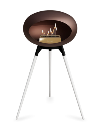 Le Feu Ground Wood High   Mocca Hvide Ben Sort Stel Rose Gold Brænder  : Erling Christensen Møbler