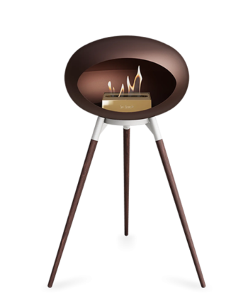 Le Feu Ground Wood High   Mocca Røget Eg Ben Hvid Stel Rose Gold Brænder  : Erling Christensen Møbler