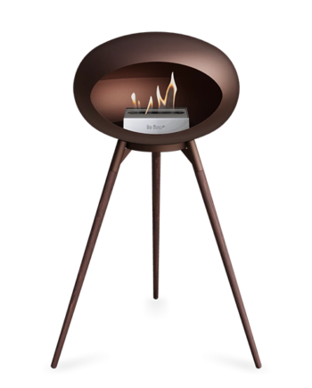 Le Feu Ground Wood High   Mocca Røget Eg Ben Mocca Stel Stål Brænder  : Erling Christensen Møbler
