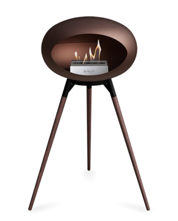 Le Feu Ground Wood High   Mocca Røget Eg Ben Sort Stel Stål Brænder  : Erling Christensen Møbler