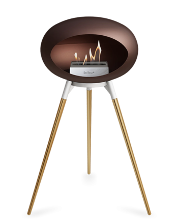 Le Feu Ground Wood High   Mocca Rose Gold Ben Hvidt Stel Stål Brænder  : Erling Christensen Møbler