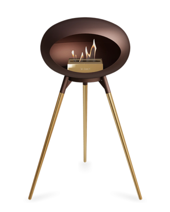 Le Feu Ground Wood High   Mocca Rose Gold Ben Mocca Stel Rose Gold Brænder  : Erling Christensen Møbler