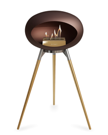 Le Feu Ground Wood High   Mocca Rose Gold Ben Poleret Stål Stel Rose Gold Brænder  : Erling Christensen Møbler