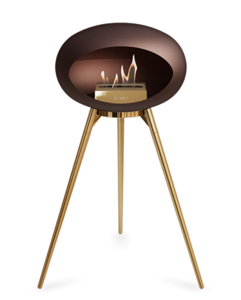 Le Feu Ground Wood High   Mocca Rose Gold Ben Rose Gold Stel Rose Gold Brænder  : Erling Christensen Møbler