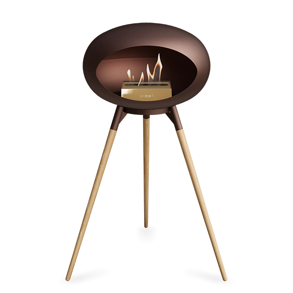 Le Feu Ground Wood High Mocca Sæbebehandlet Eg Ben Mocca Stel Rose Gold Brænder : Erling Christensen Møbler