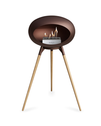 Le Feu Ground Wood High   Mocca Sæbebehandlet Eg Ben Mocca Stel Stål Brænder  : Erling Christensen Møbler