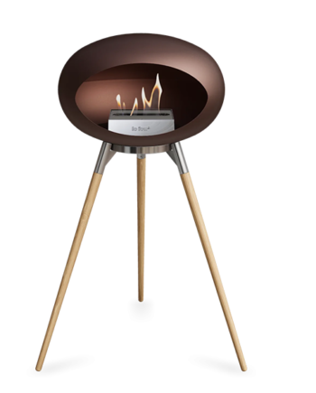 Le Feu Ground Wood High   Mocca Sæbebehandlet Eg Ben Poleret Stål Stel Stål Brænder  : Erling Christensen Møbler