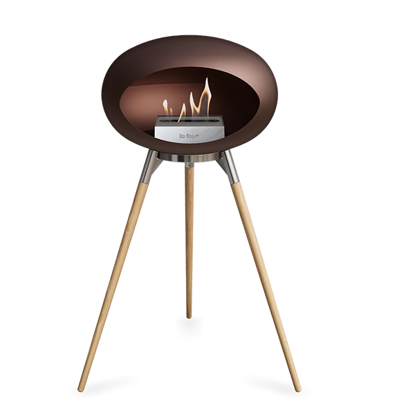 Le Feu Ground Wood High Mocca Sæbebehandlet Eg Ben Poleret Stål Stel Stål Brænder : Erling Christensen Møbler