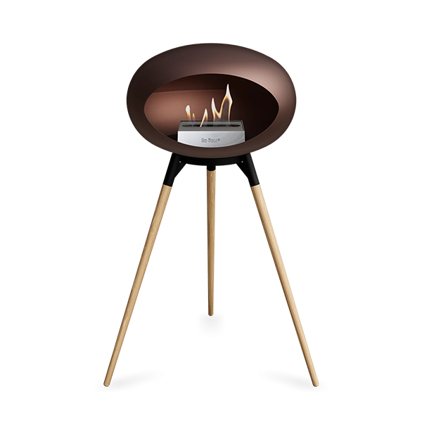 Le Feu Ground Wood High Mocca Sæbebehandlet Eg Ben Sort Stel Stål Brænder : Erling Christensen Møbler
