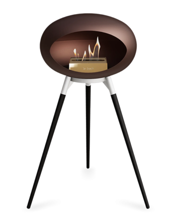 Le Feu Ground Wood High   Mocca Sorte Ben Hvidt Stel Rose Gold Brænder  : Erling Christensen Møbler