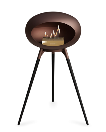 Le Feu Ground Wood High   Mocca Sorte Ben Mocca Stel Rose Gold Brænder  : Erling Christensen Møbler