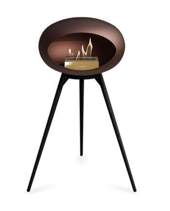 Le Feu Ground Wood High   Mocca Sorte Ben Sort Stel Rose Gold Brænder  : Erling Christensen Møbler