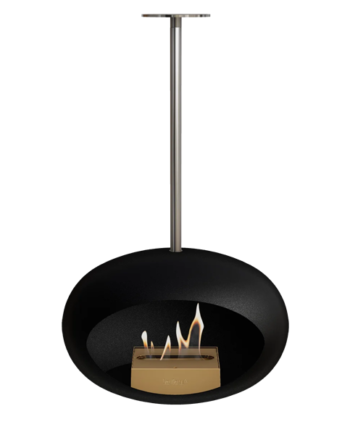Le Feu Sky Biopejs   Sort Poleret Stål 50 Cm Rose Gold  Brænder  : Erling Christensen Møbler