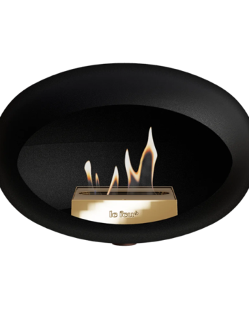 Le Feu Wall Biopejs   Sort Mocca Ophæng Rose Gold Brænder  : Erling Christensen Møbler