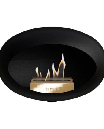 Le Feu Wall Biopejs   Sort Sort Ophæng Rose Gold Brænder  : Erling Christensen Møbler