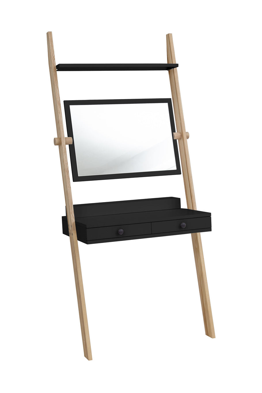 Leno Sminkebord 79x183cm Asketræ Sort