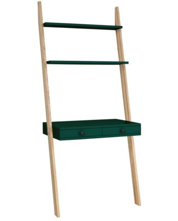 Leno Stigehylde Skrivebord 79x183cm Asketræ   Grøn