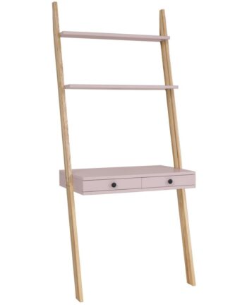 Leno Stigehylde Skrivebord 79x183cm Asketræ   Pink