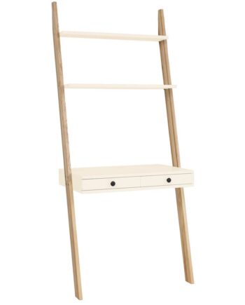 Leno Stigehylde Skrivebord 79x183cm Kridthvid