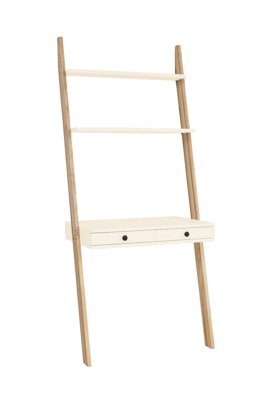 Leno Stigehylde Skrivebord 79x183cm Kridthvid