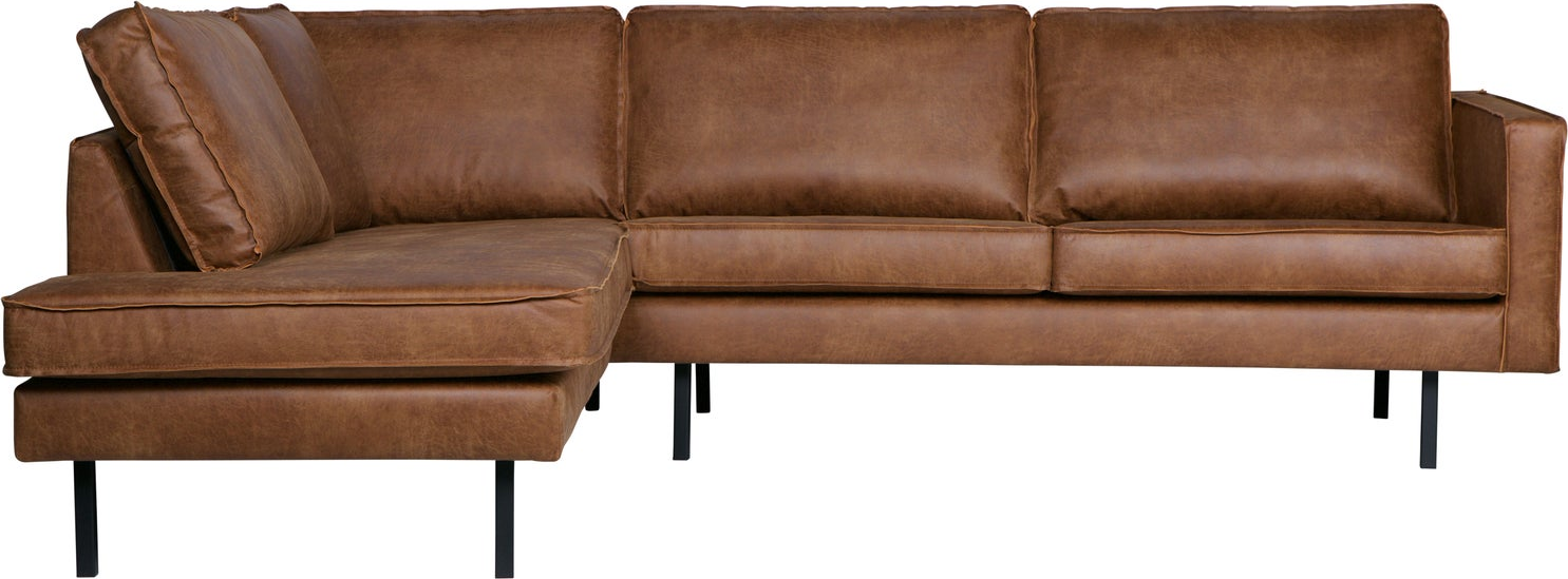 Loungesofa Woood Rodeo Venstrevendt Hjørnesofa 266x213 Cm Cognac Ecoleather Recycled Leather