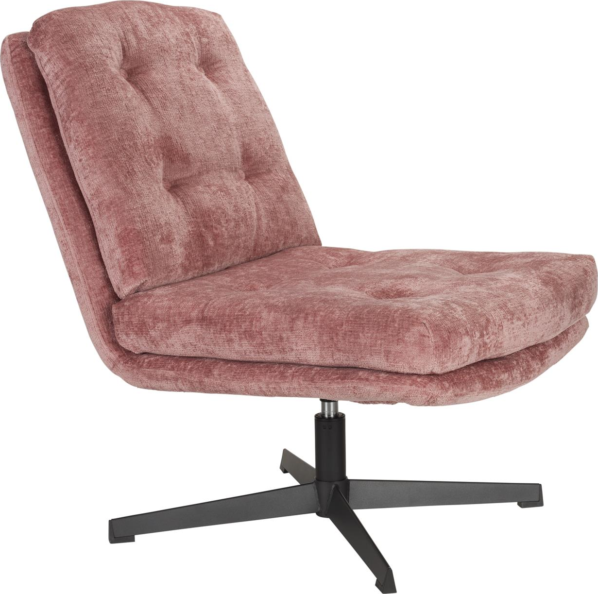 Loungestol Kai Fra Studio White Støvet Rosa Polstret Drejestol H69 5xb72xl75 Cm