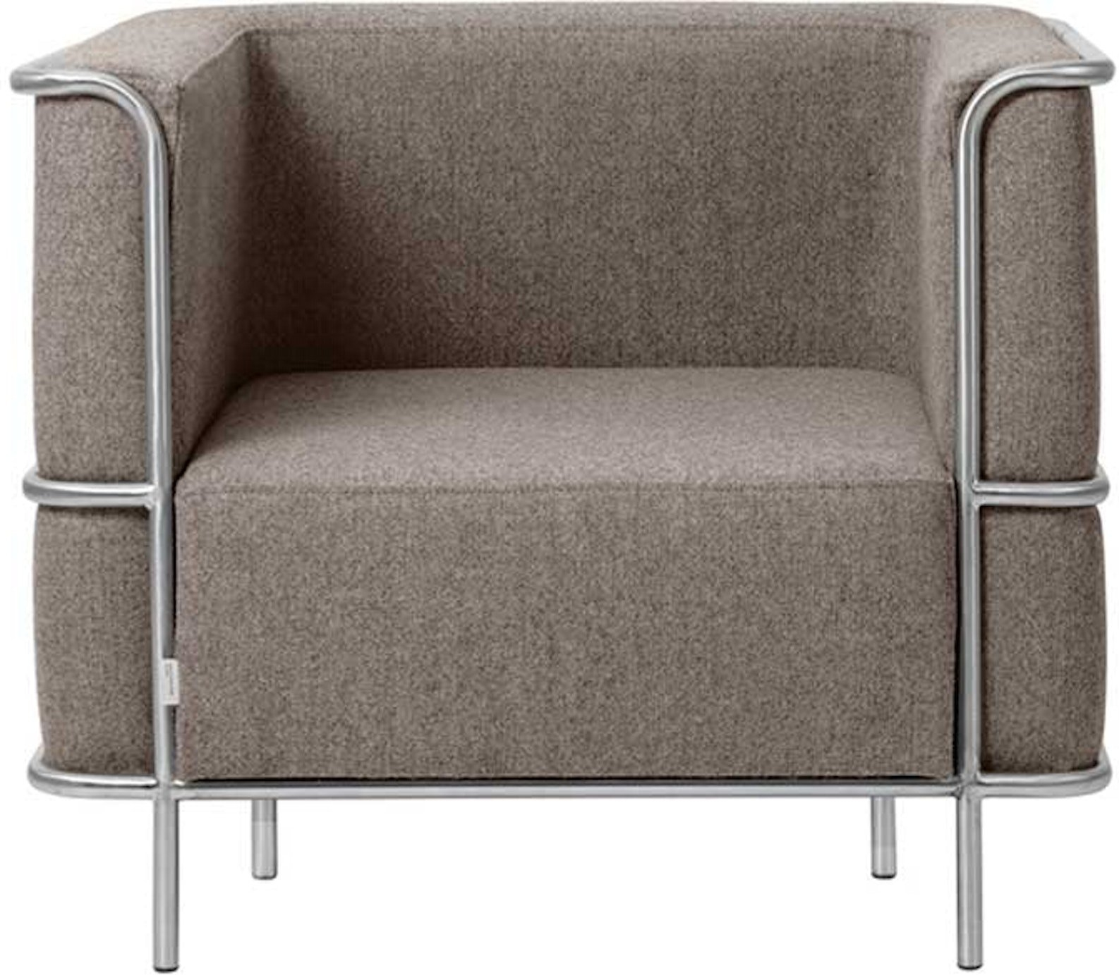 Loungestol Lænestol Kristina Dam Modernist   Grå økologisk Uld H70xb77xl87 Cm