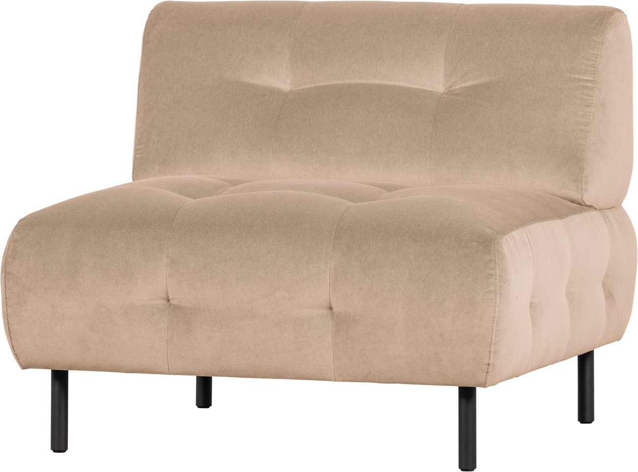 Loungestol Lænestol Lloyd Fra Woood Exclusive   Beige Loma-vasket Fløjl