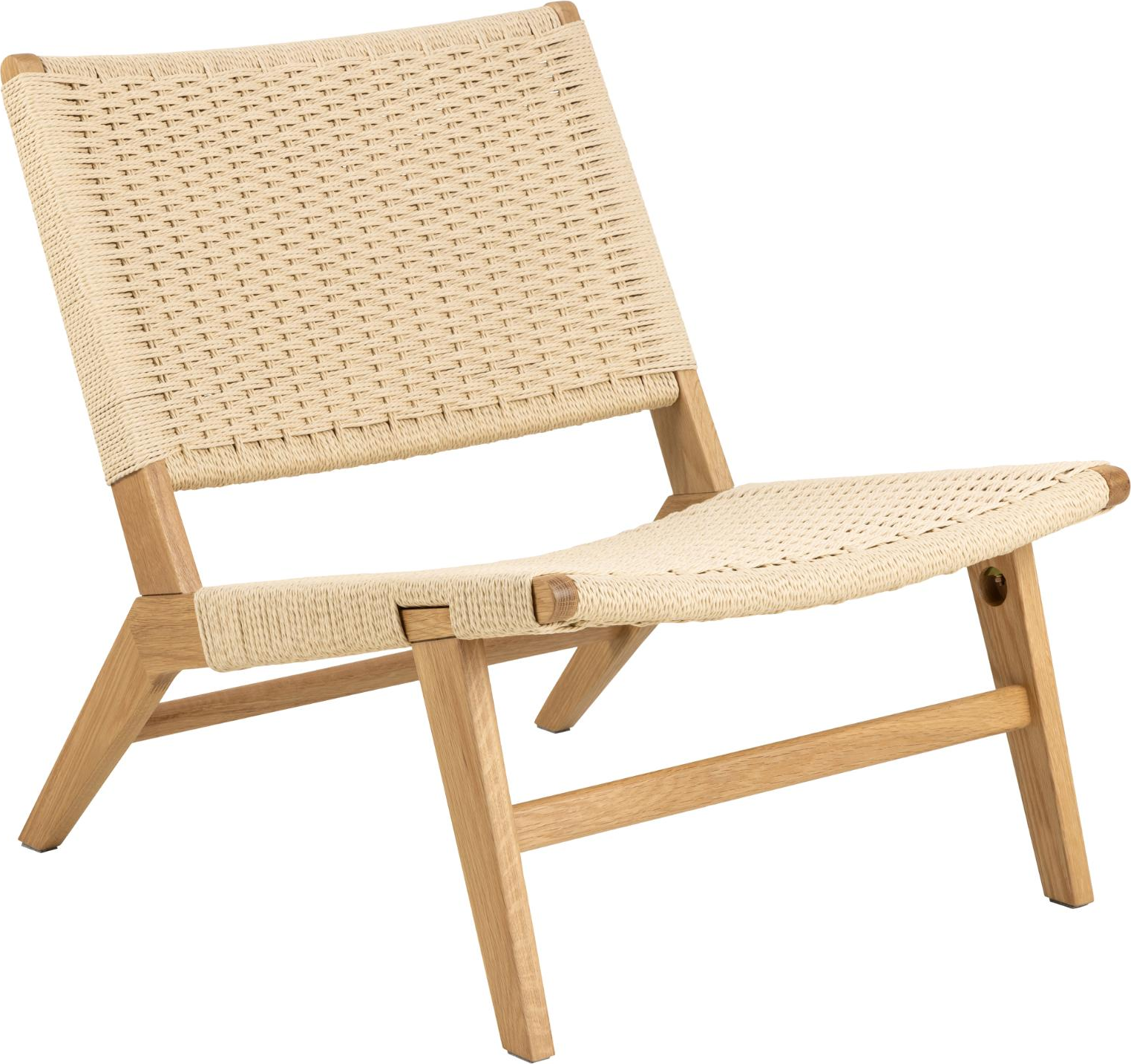 Loungestol Signature Cason Lænestol Off-white Papirflet Med Stel Mat Eg H72xb63xd50 Cm