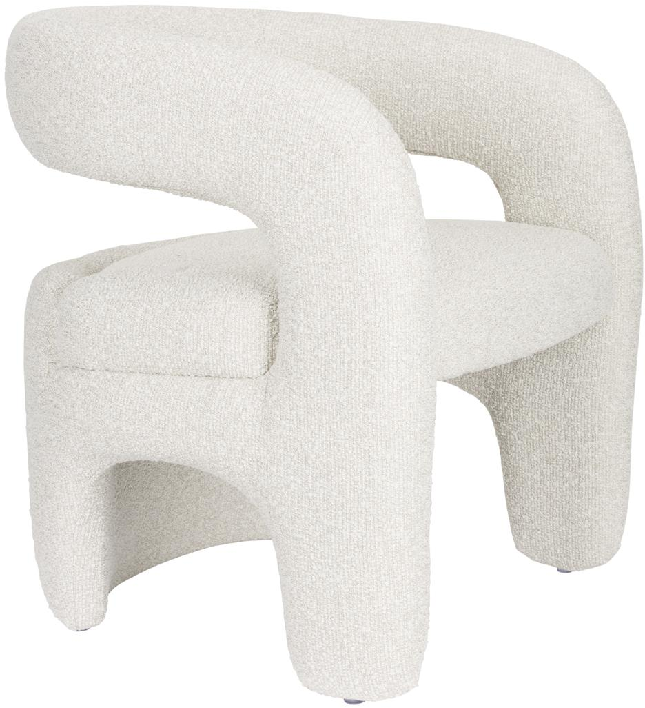 Loungestol Studio White Nova Offwhite Polstret Sæde Mdf Krydsfiner