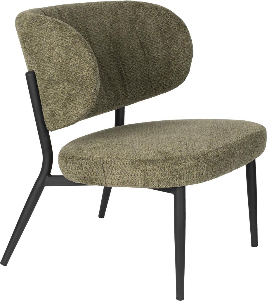 Loungestol Studio White Sanne Gråbrun Polyesterstof Stålramme H76xb62xl72 Cm