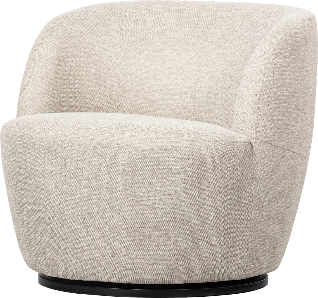 Loungestol Woood Exclusive Serra   Hvidt Polyester Med 360 Drejefunktion H75ã B70ã L69 Cm
