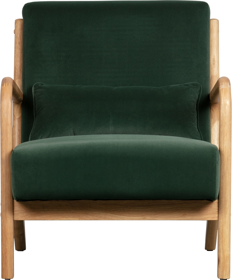 Loungestol Woood Mark Grøn   Retro-chik Lænestol   Mat Fløjl Polyester