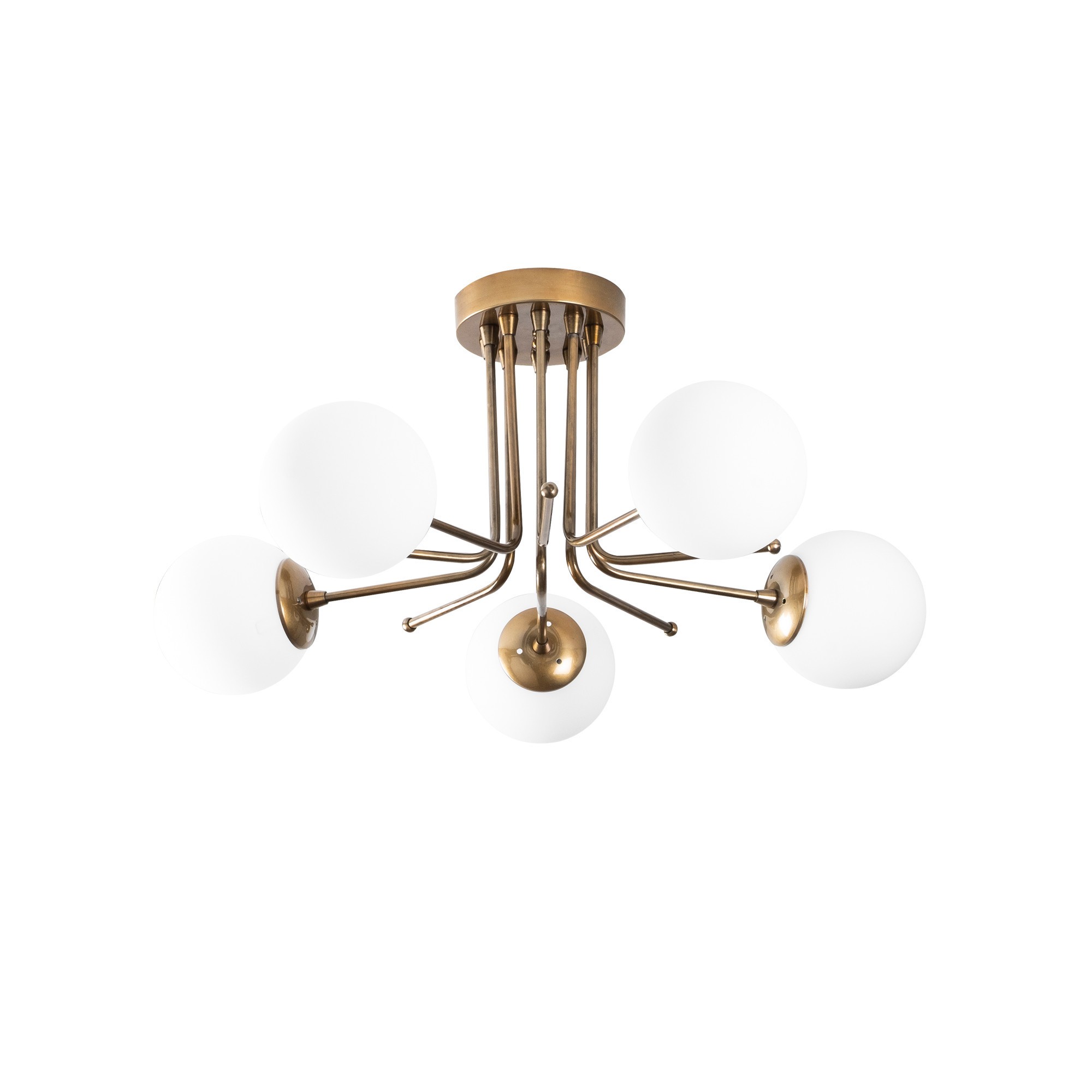 Lumi Fermo Loftlampe Hvid Og Guld Jern