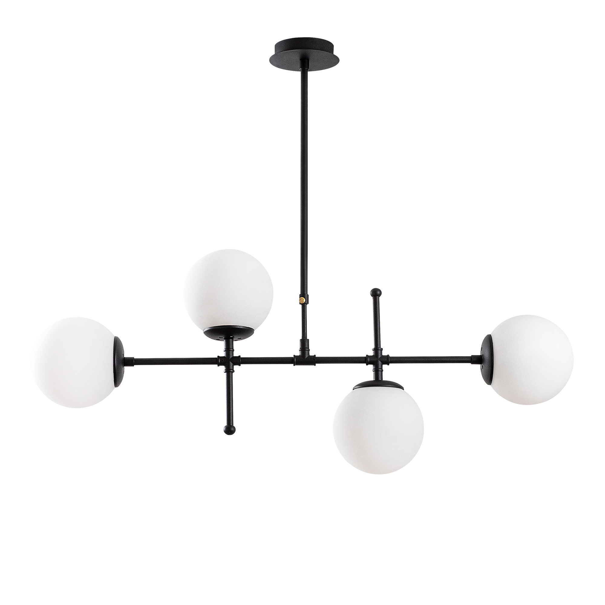 Lumi Isernia Loftlampe Glas Og Sort Metal