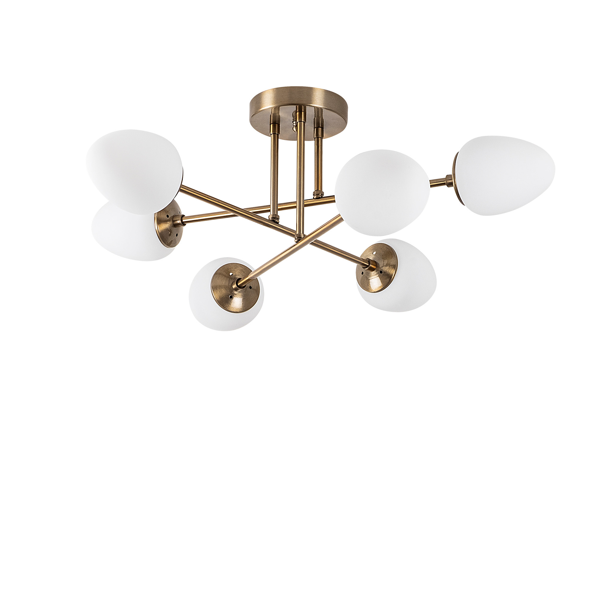Lumi Loftlampe Glas Og Guldfarvet Metal