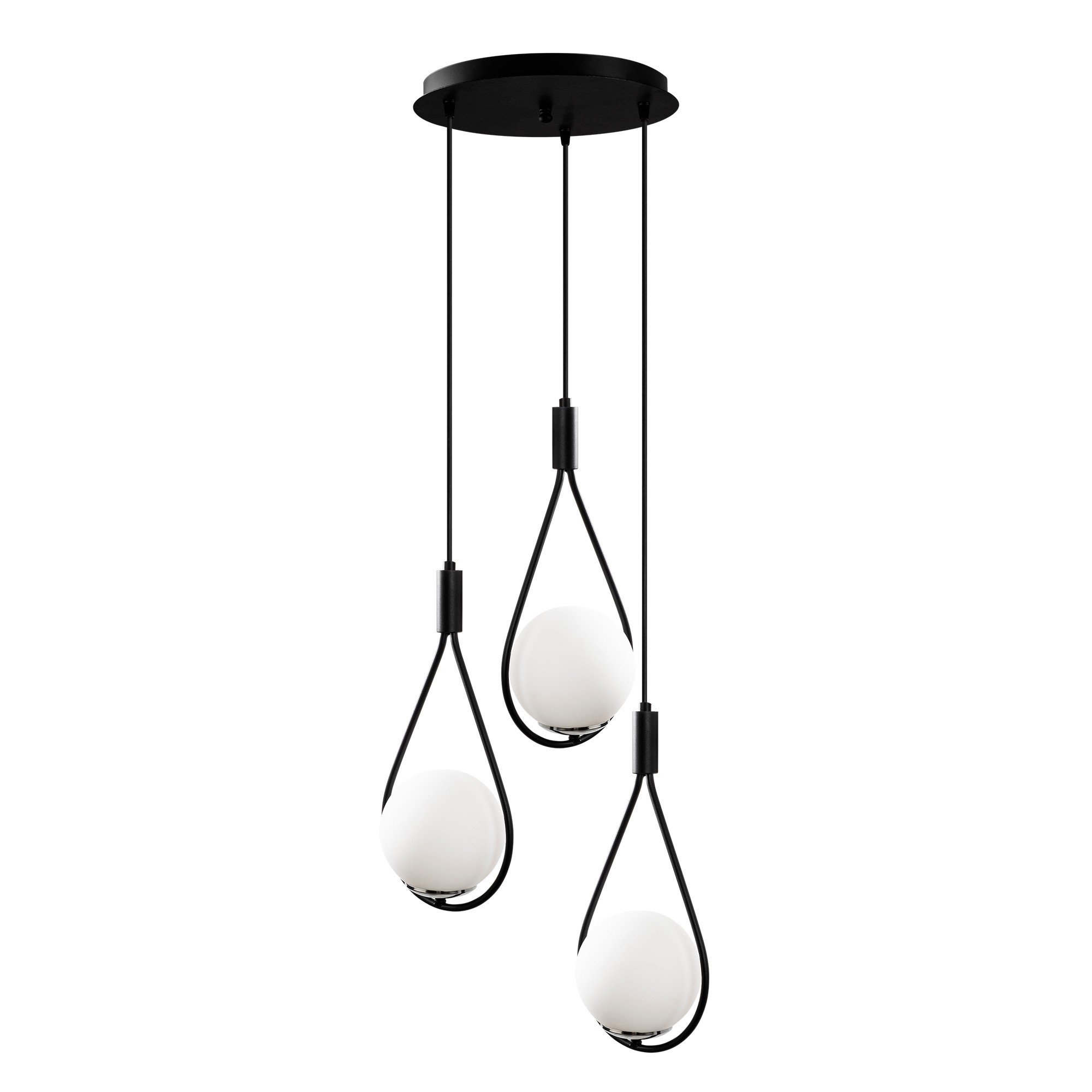 Lumi Loftlampe Glas Og Sort Metal