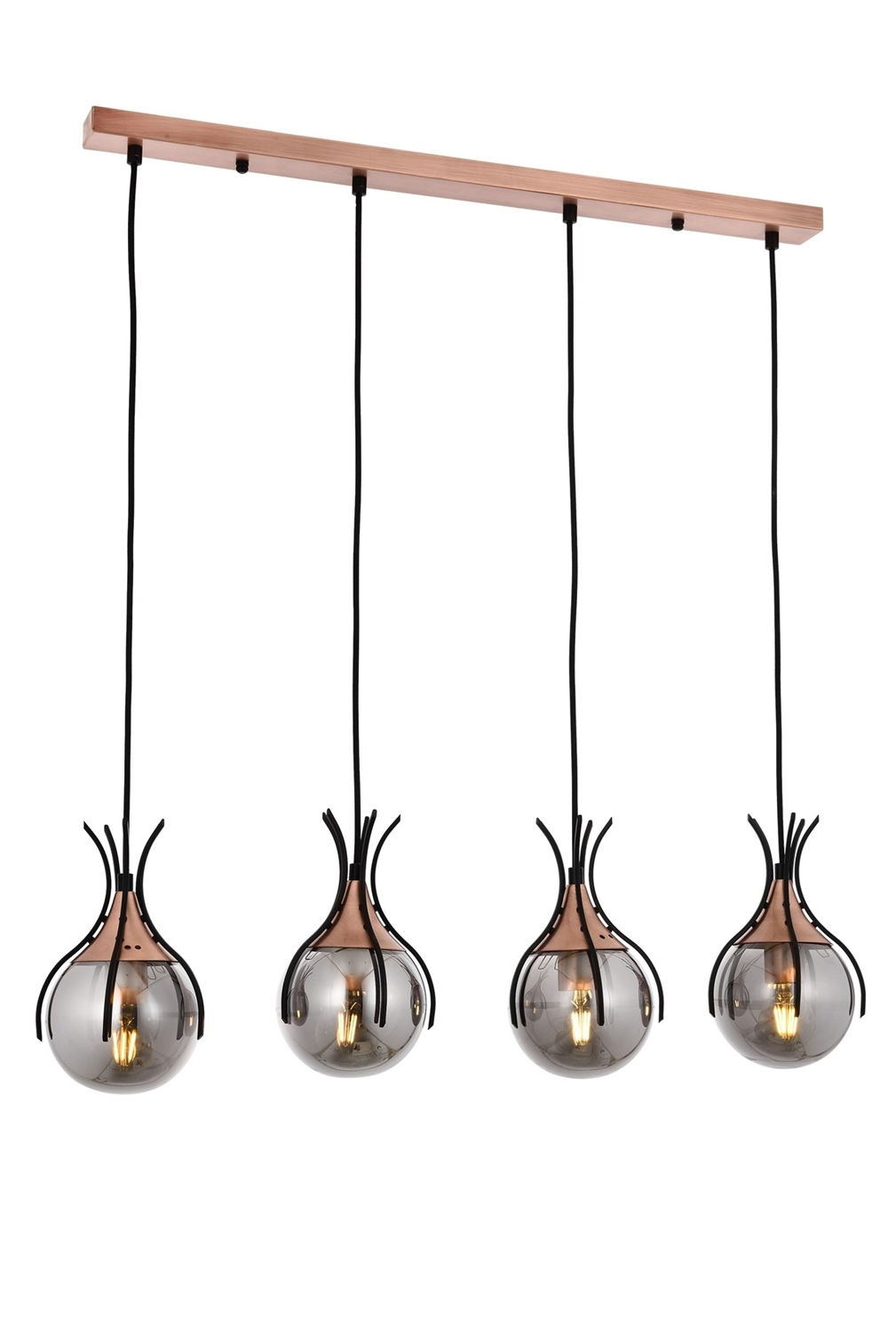 Lumi Loftlampe Glas Og Sort Metal