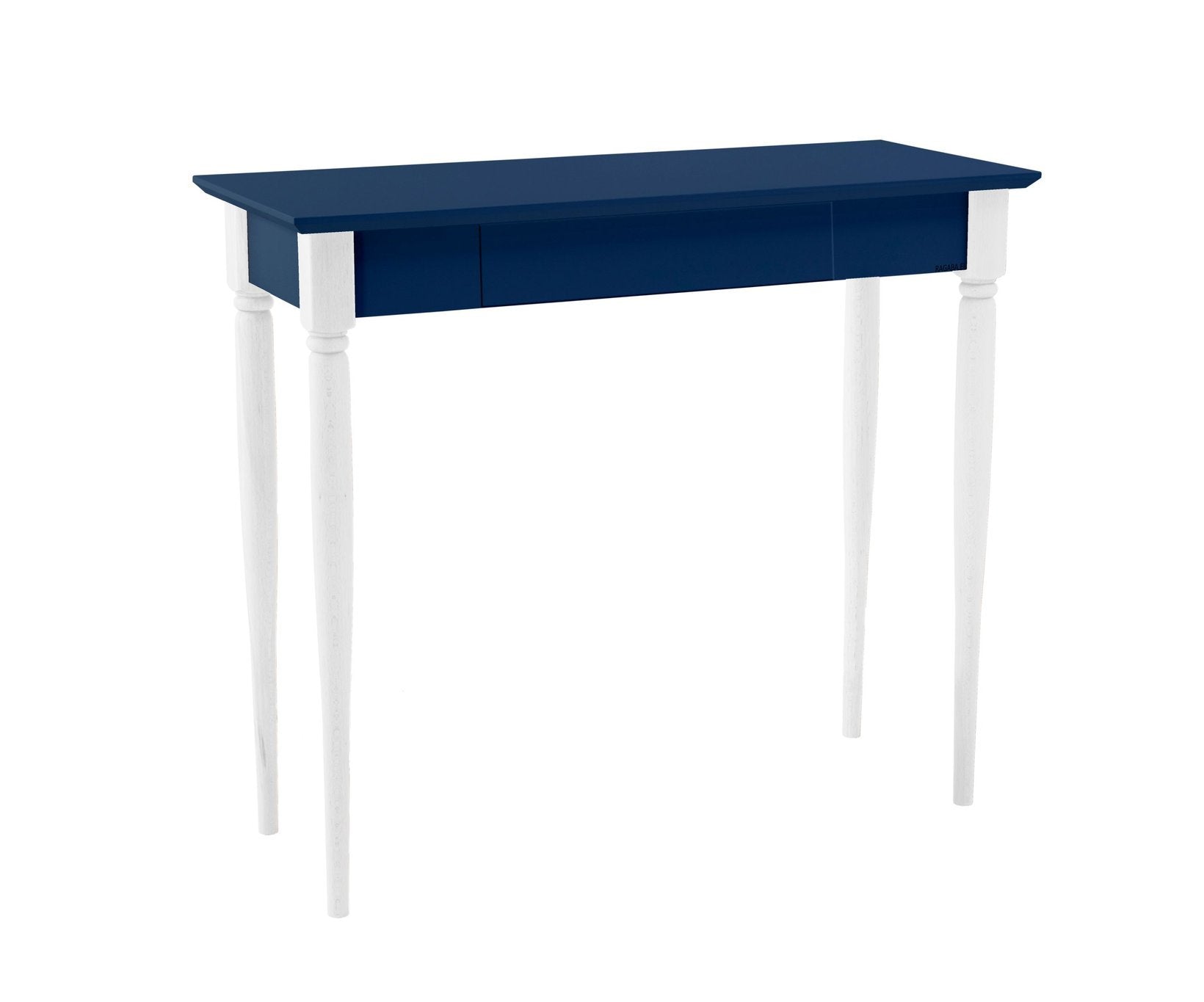 Mamo Skrivebord 85x40 Cm Hvide Ben   Marineblå
