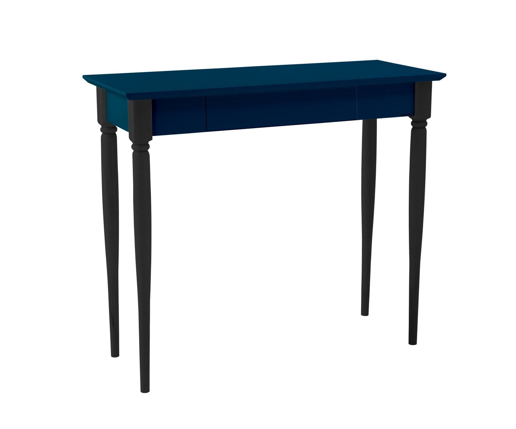 Mamo Skrivebord 85x40 Cm Sorte Ben   Petrol Blå