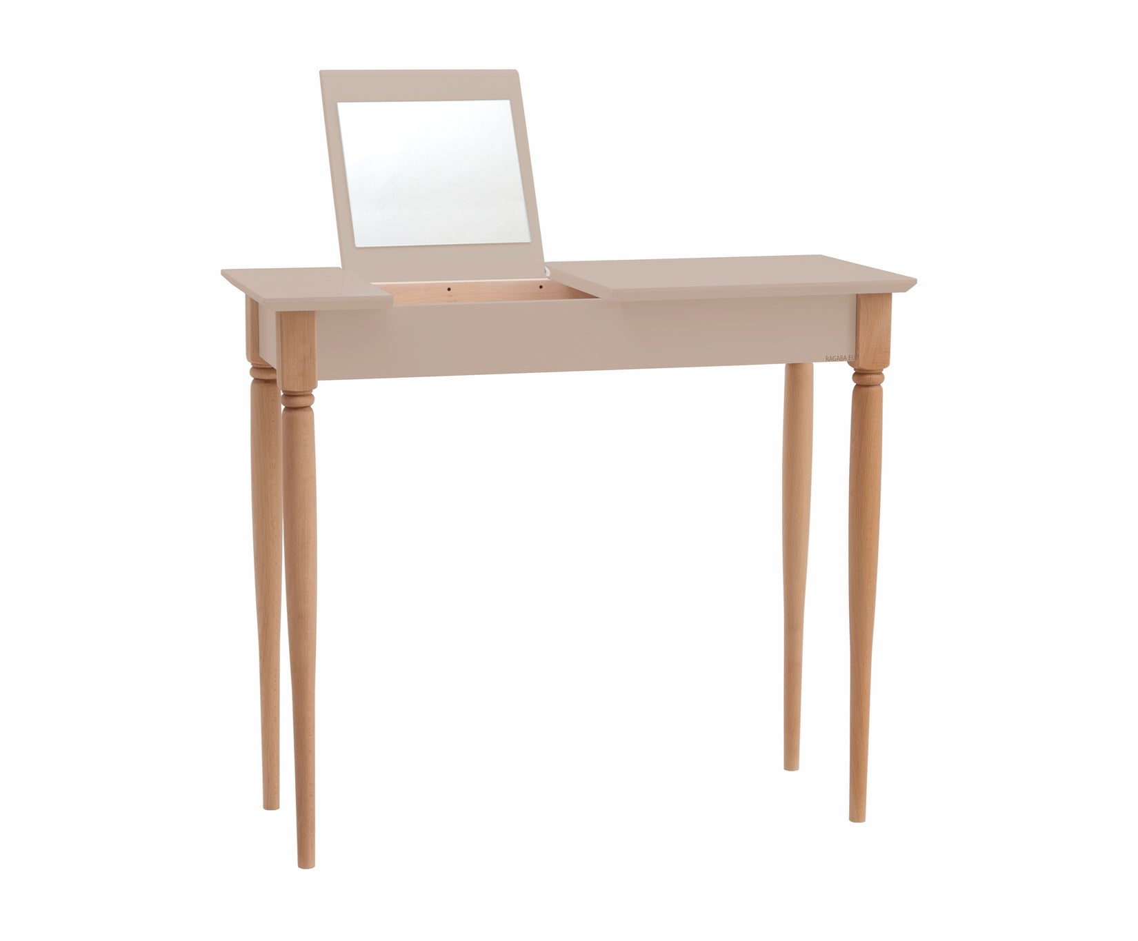 Mamo Sminkebord Med Spejl 85x35cm Brun Beige