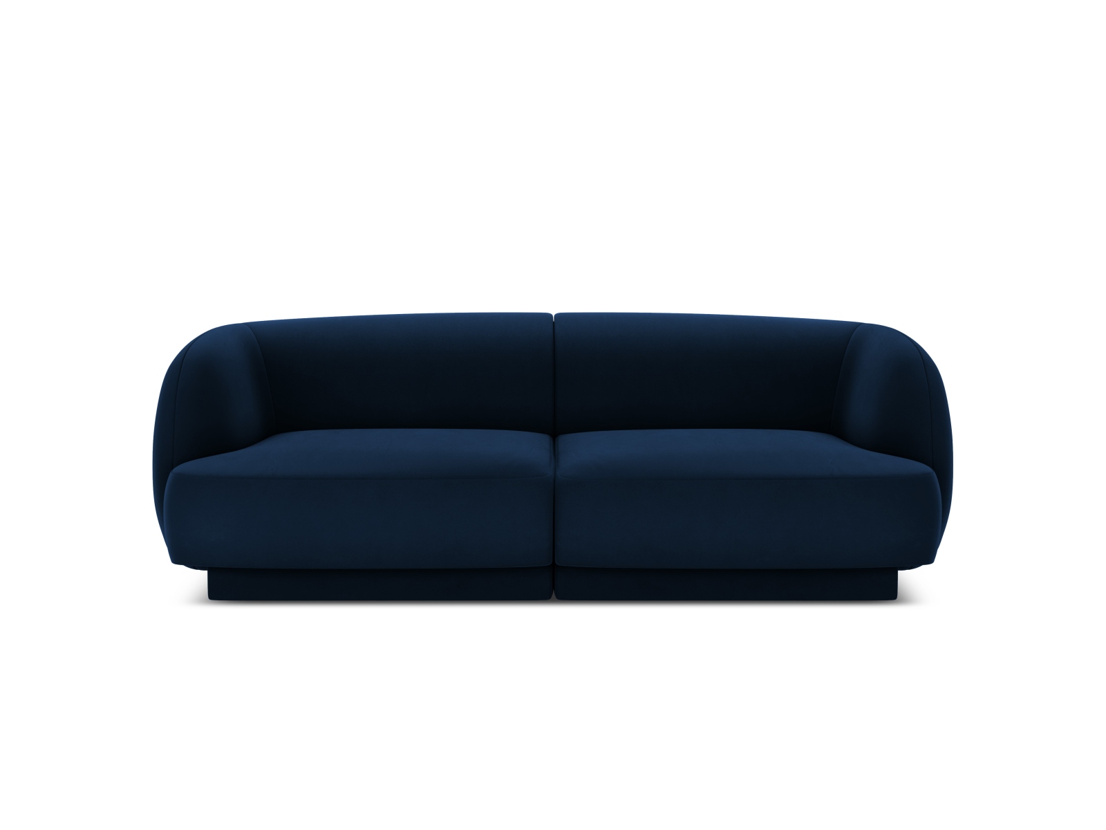 Micadoni Miley Sofa Sæder Blå Fløjl Og Sort Plast