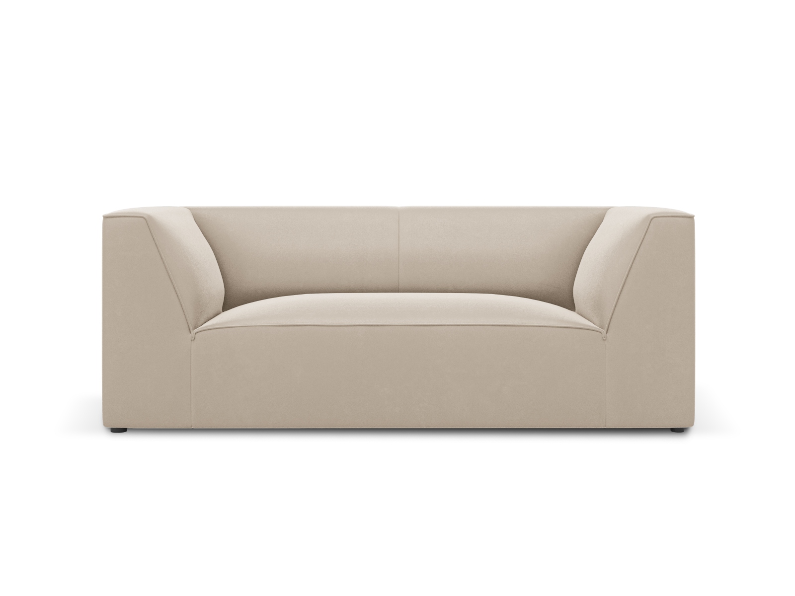Micadoni Ruby Sofa Sæder Beige Fløjl Og Sort Plast