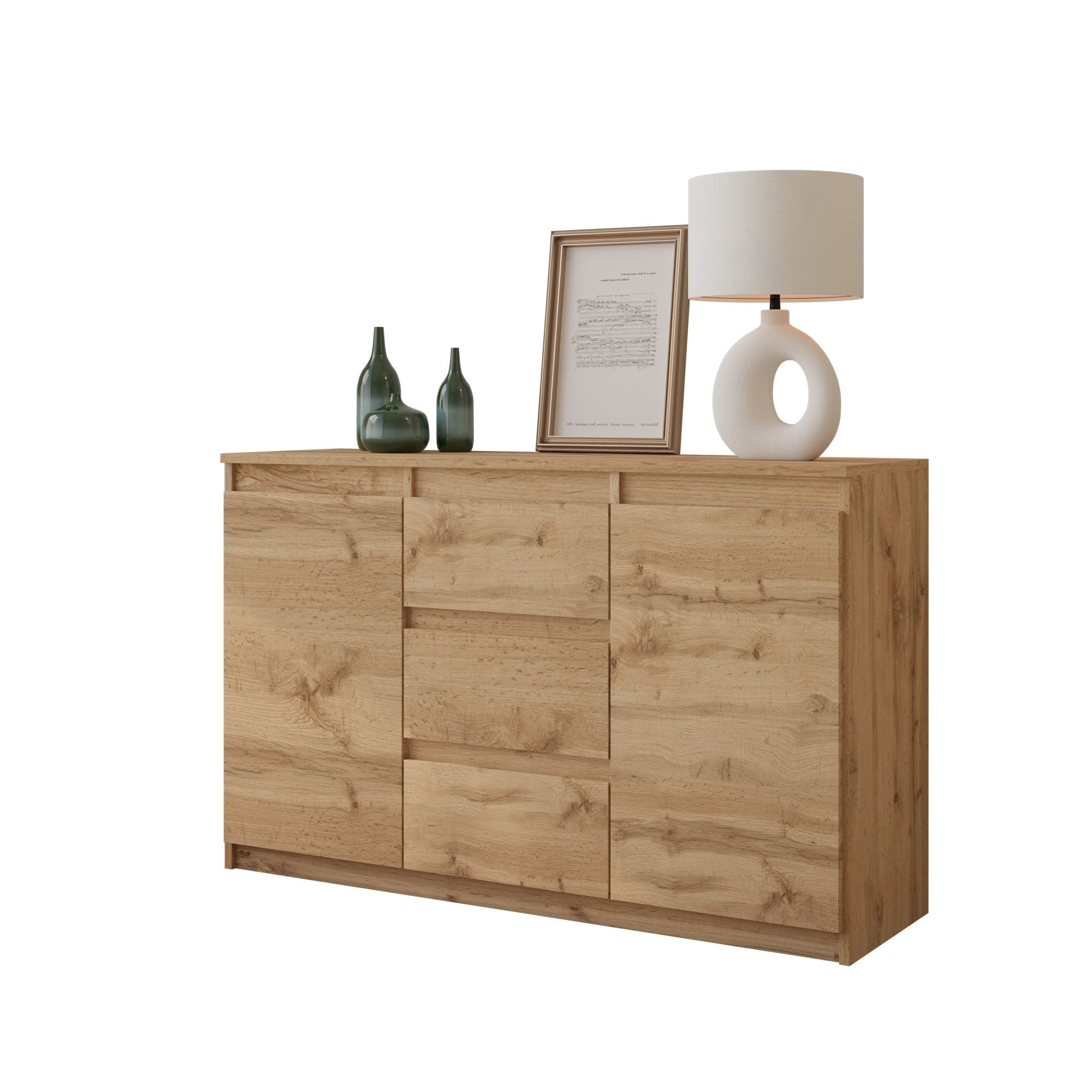 Mikel Kommode Med Skuffer Naturfarvet H75cm B120cm D35cm