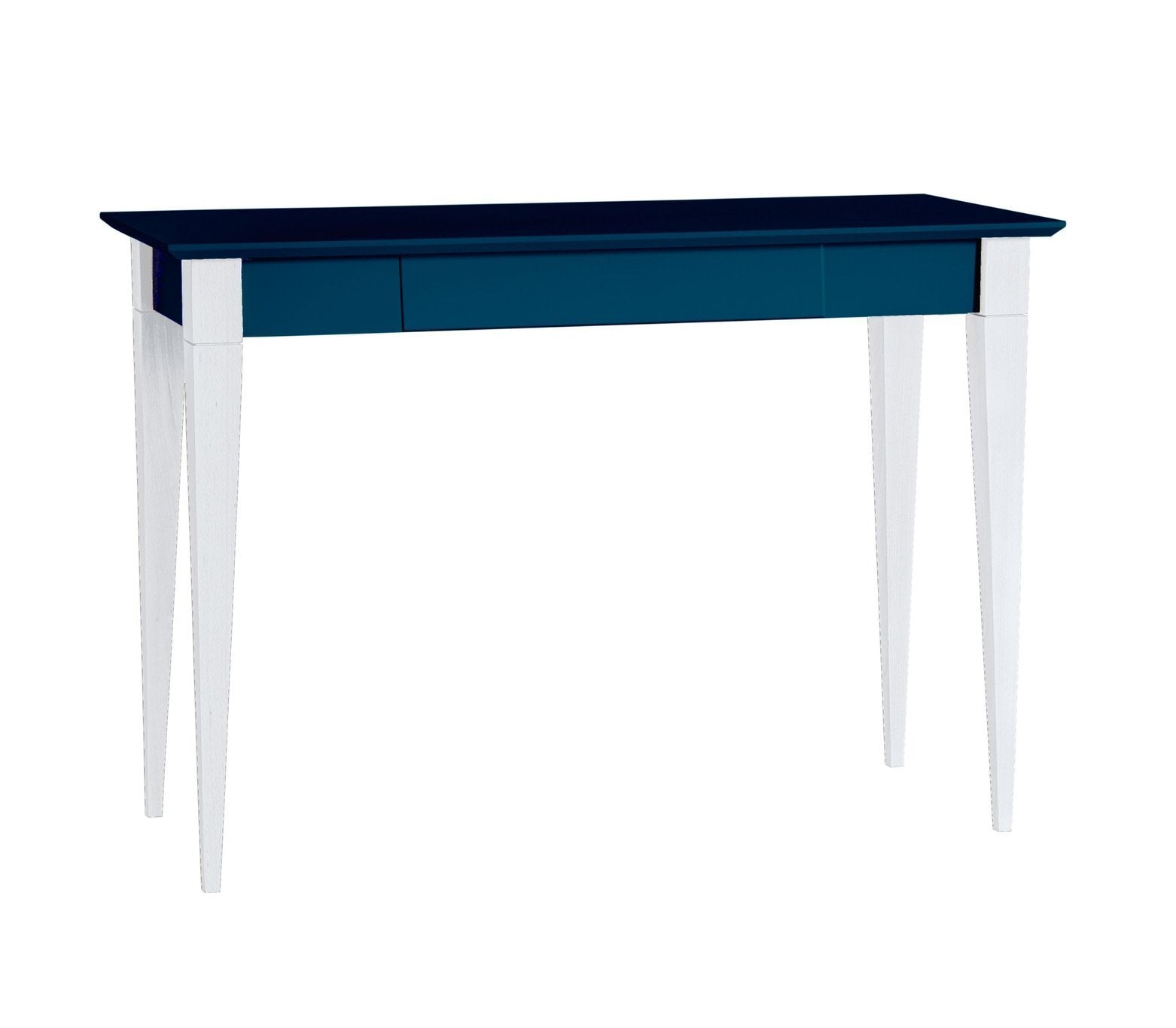Mimo Skrivebord 105x40cm Hvide Ben   Petrol Blå