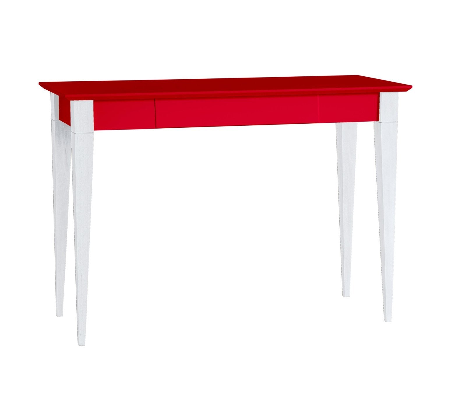 Mimo Skrivebord 105x40cm Hvide Ben   Rød